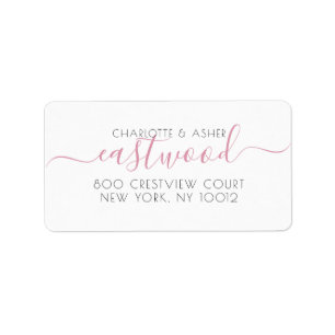 Étiquette Nom du couple Mariage vert Monogramme Adresse de r