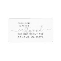 Nom du couple Monogramme Adresse de retour