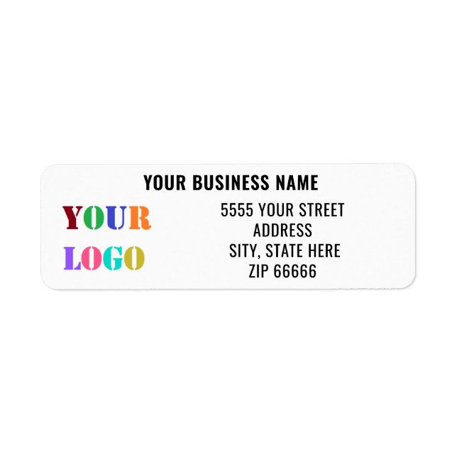 Étiquette Nom du logo de l'entreprise personnalisée Étiquett (Devant)