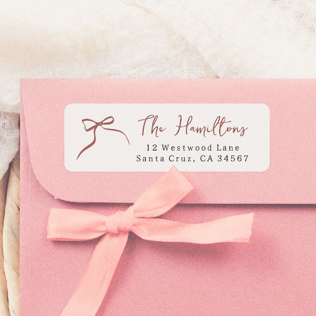 Étiquette Nom du script de ruban rouge tiré à la main de la  (Créateur téléchargé)