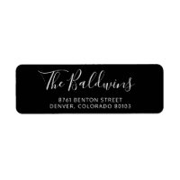 Nom du script noir Adresse de retour moderne