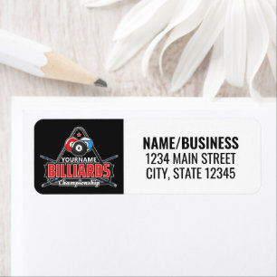 Étiquette NOM Personnalisé Billard 8 Ball Pool Cue Rack