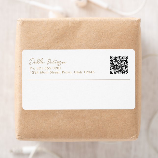 Étiquette Nom simple élégant Moderne (En situation)