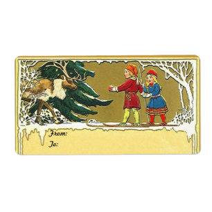 ÉTIQUETTE NOMADE DE LA LAPONIE DE BERGER DE RENNE