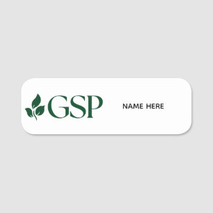 Étiquette nominative à dos magnétique GSP