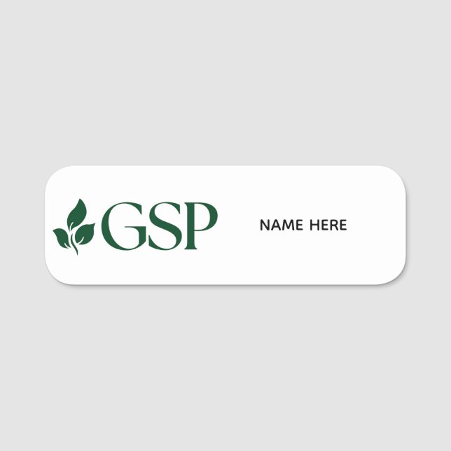 Étiquette nominative à dos magnétique GSP (Devant)