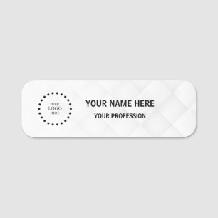 Étiquette nominative aimantée avec logo de l'entre