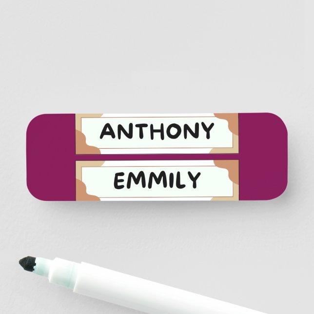 Étiquette nominative Anthony Emily Classic (En situation)