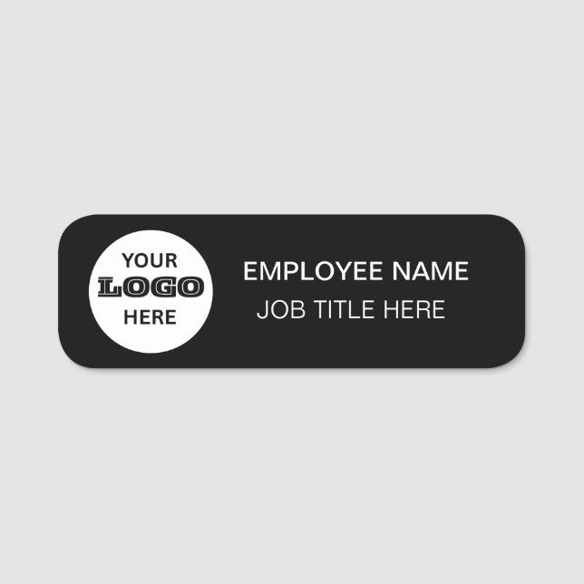 Étiquette nominative avec logo de l'entreprise (Devant)