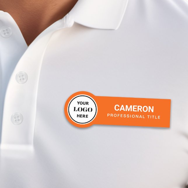 Étiquette nominative du logo de la société Orange (Créateur téléchargé)
