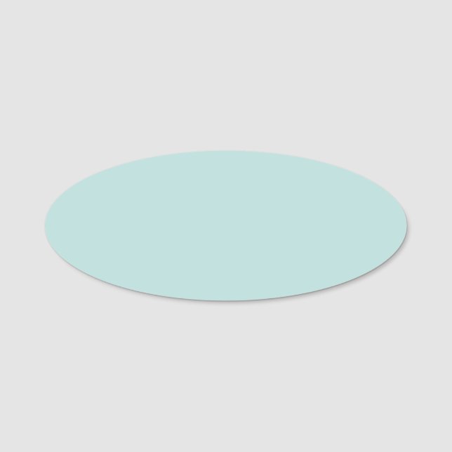 Étiquette nominative ovale Aqua Blue 3" X 1.25" (Devant)
