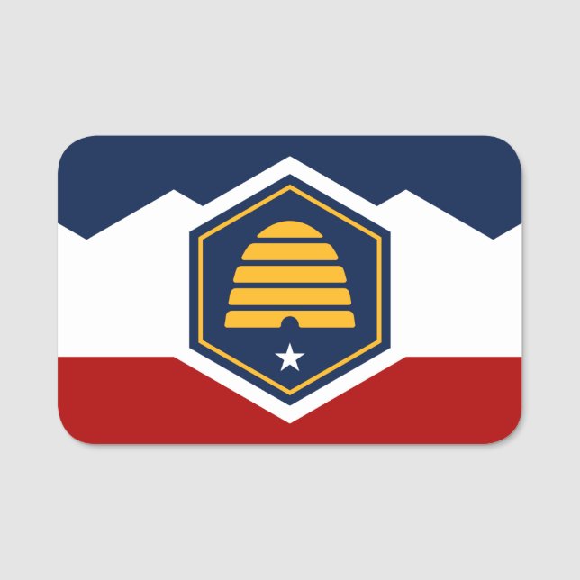 Étiquette nominative patriotique avec drapeau de l (Devant)
