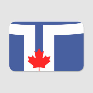 Étiquette nominative patriotique avec drapeau de T