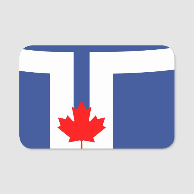 Étiquette nominative patriotique avec drapeau de T (Devant)