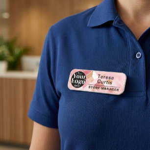 Étiquette nominative personnalisée avec logo en fo