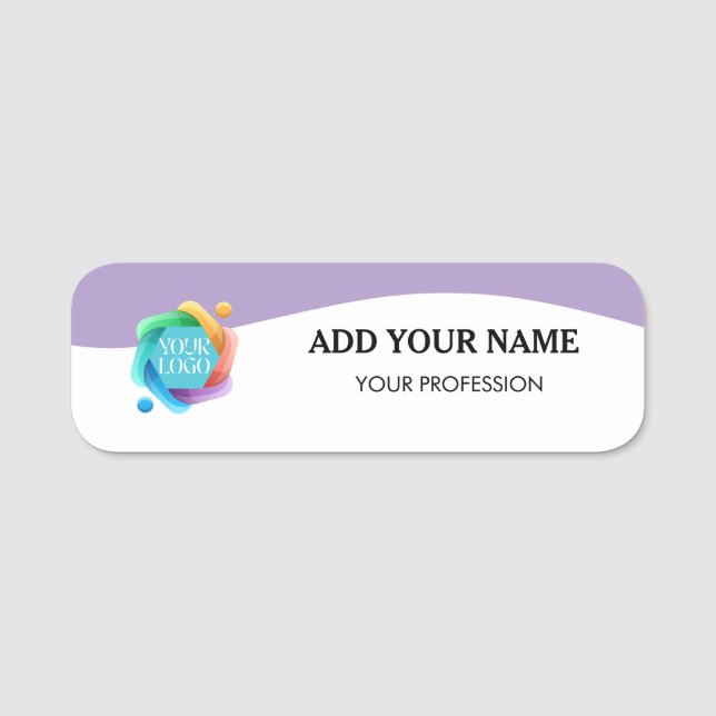 Étiquette nominative personnalisée avec logo & Épi (Devant)