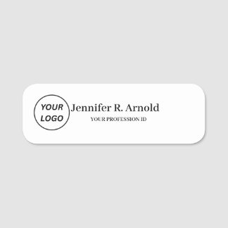 Étiquette nominative personnalisée avec logo magné