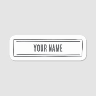 Étiquette nominative personnalisée – Dessin minima
