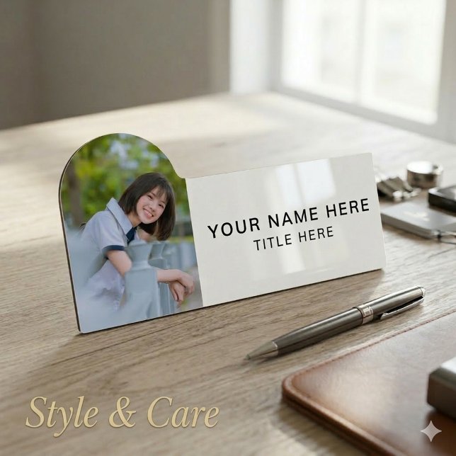 Étiquette nominative personnalisée en forme de bad (Personalize Shaped Badge Name Tag with Photo)