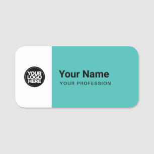 Étiquette nominative personnalisée grande avec log