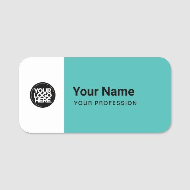 Étiquette nominative personnalisée grande avec log (Devant)