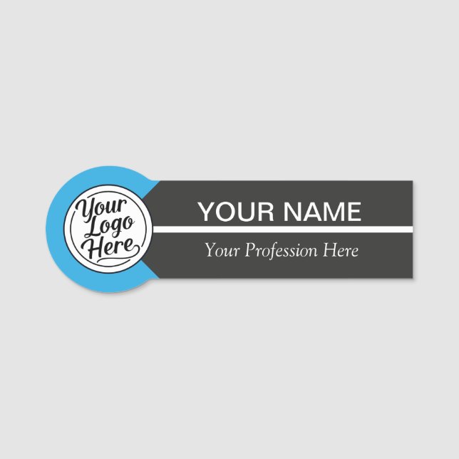 Étiquette nominative professionnelle avec accent b (Devant)