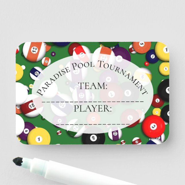 Étiquette nommée - classique - billards (En situation)