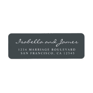 Étiquette Noms de calligraphie élégants Adresse de retour de