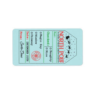 Étiquette North Pole Express: Tag de livraison spéciale