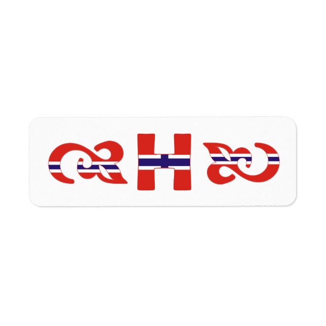 Étiquette norvégienne Monogram H (Devant)