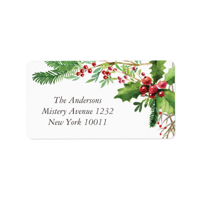 Étiquette Nostalgique Merry Berry Noël (Devant)