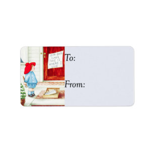 Étiquette Note vintage Pour L'Étiquette Cadeau Père Noël