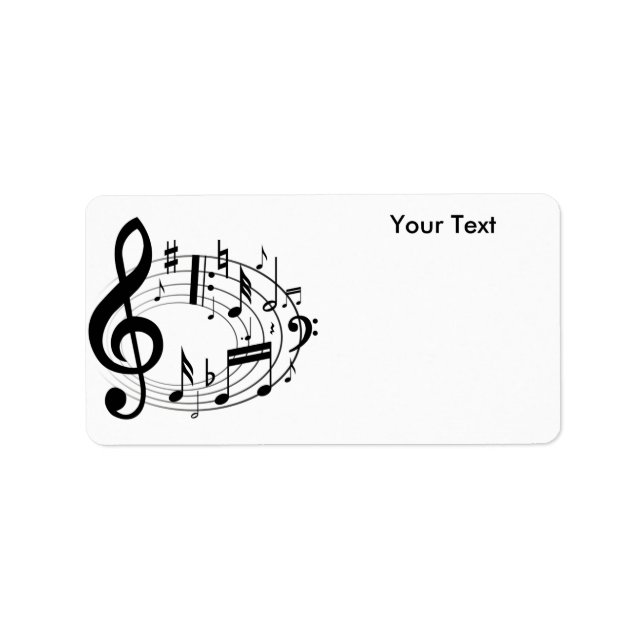 Étiquette Notes d'échelle du personnel, de la musique de Cle (Devant)