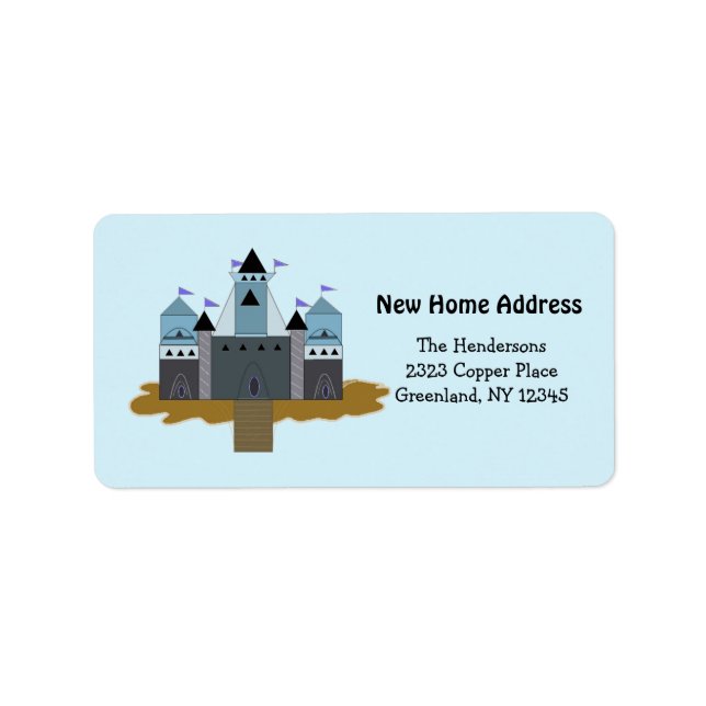 Étiquette Notre Château Nouvelle Adresse Domicile (Devant)
