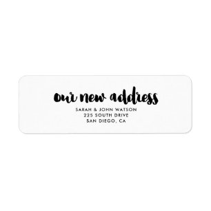 Étiquette Notre nouvelle adresse de retour mobile