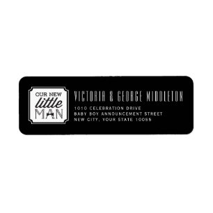 Étiquette Notre Nouvelle Annonce de Naissance de Petit Homme