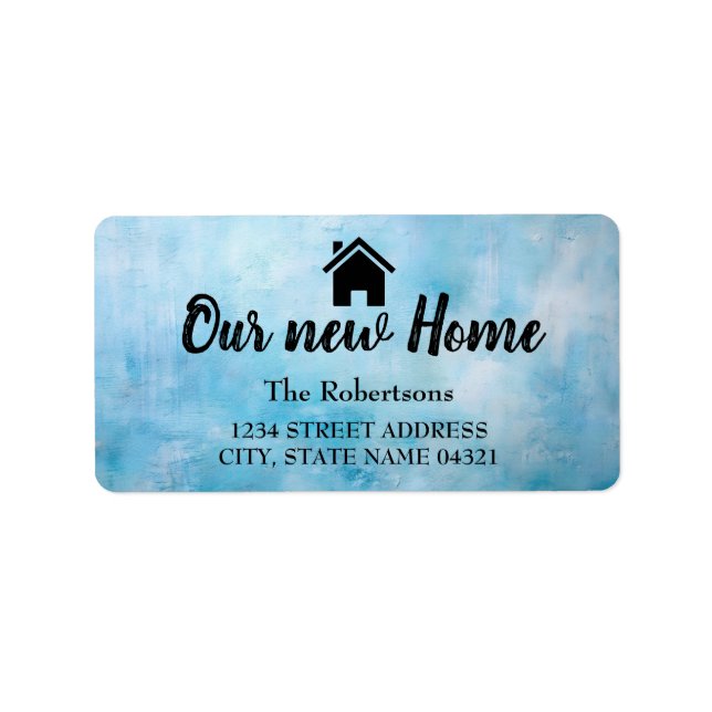 Étiquette Notre nouvelle maison (Devant)