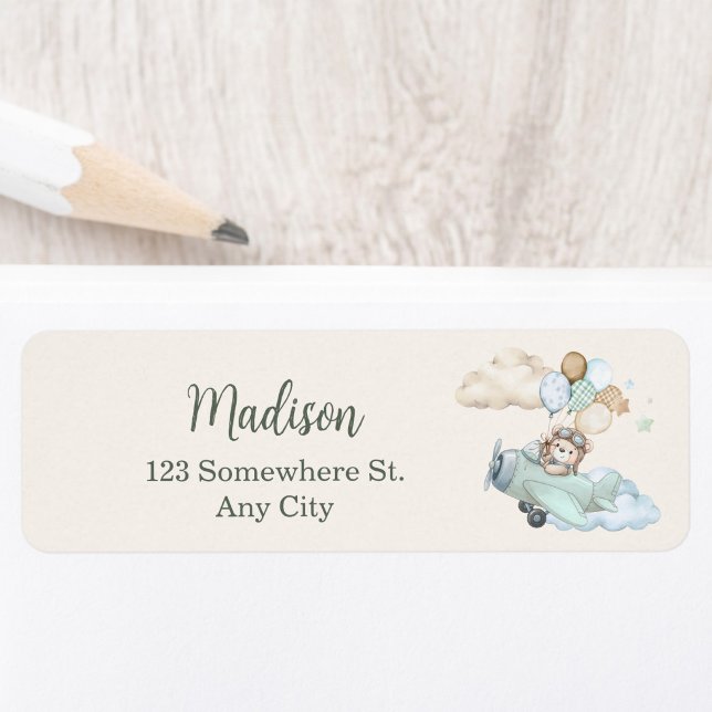 Étiquette Nous Pouvons à peine Attendre Adresse de Retour po (We Can Bearly Wait Baby Shower Return Address Label)