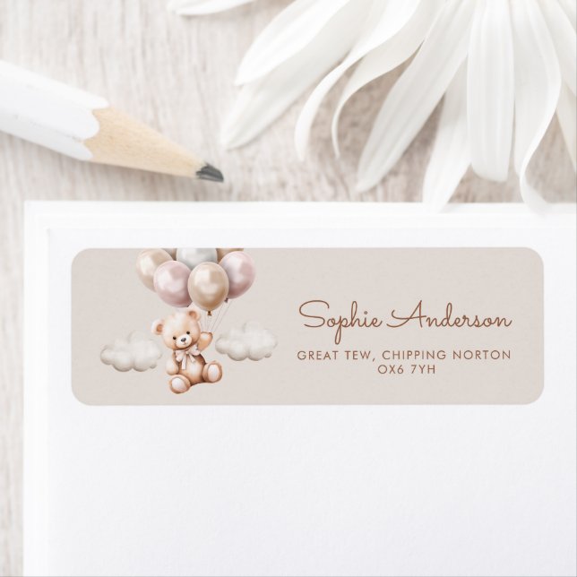 Étiquette Nous Pouvons Attendre L'Ours Avec Le Baby shower D (En situation)