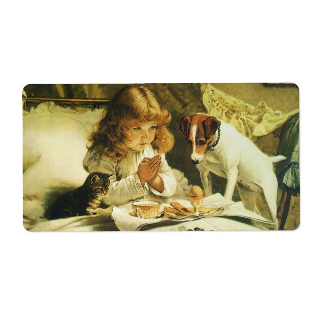 Étiquette Nous Prions, Suspendez Charles Burton Barber (Devant)