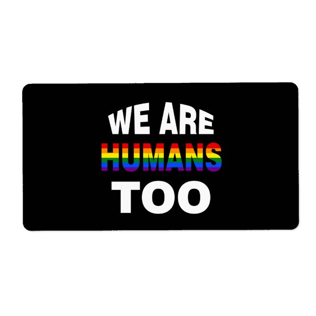 Étiquette Nous sommes aussi des humains (Devant)