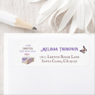 Étiquette Nouveau chapitre commence bientôt Lavender Books B