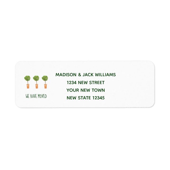 Étiquette Nouveau domicile | Changement d'adresse | Faire-pa (Devant)