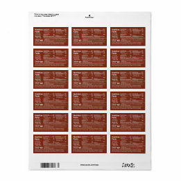 Étiquette Nouveau tableau de la valeur nutritive du miel fon