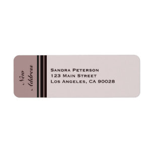 Étiquette Nouvelle adresse