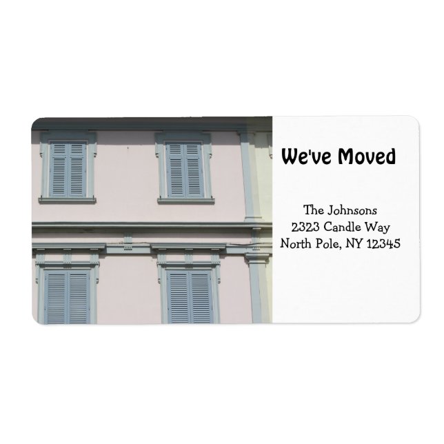 Étiquette Nouvelle adresse de domicile (Devant)