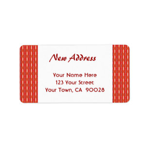 Étiquette Nouvelle adresse rouge