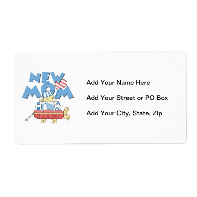 Étiquette Nouvelle maman C'est un petit cadeau (Devant)