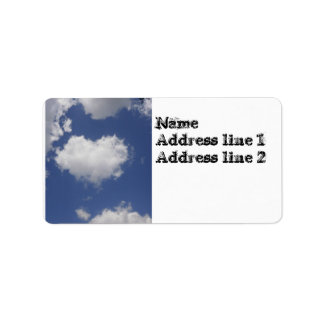 Étiquette Nuage en forme de coeur