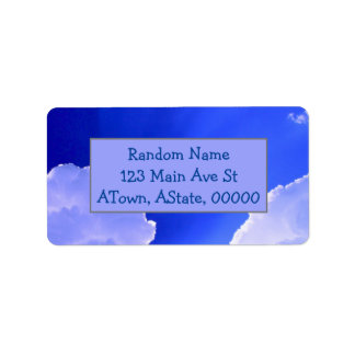 Étiquette Nuages de jour ensoleillé